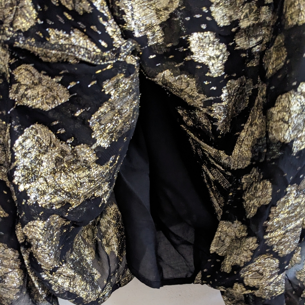 Free People Batwing Metallic Oversized Romper Dress Witchy Boho Goth Glam - Picture 8 of 9